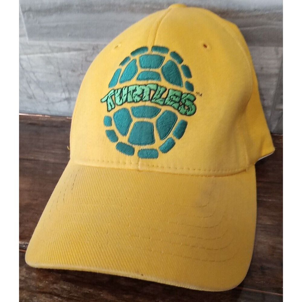 VTG Ninja Turtles Hat Ball Cap Fitted sm/med Yellow Green TMNT